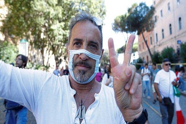 برگزاری تظاهرات بدون ماسک در ایتالیا